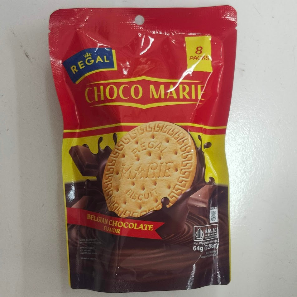 Jual REGAL Biskuit Choco Marie Belgian Chocolate kemasan pouch 64gr ...