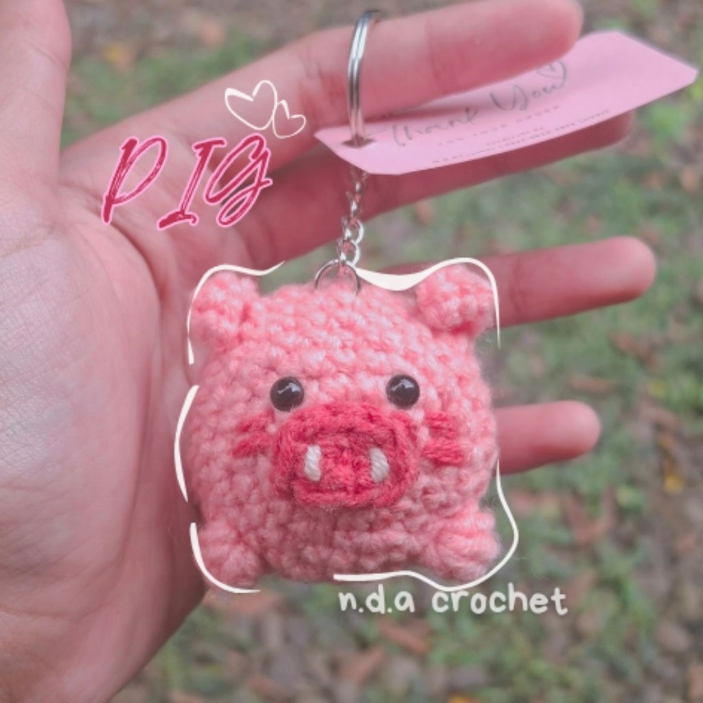 Jual [nda] gantungan kunci/ganci/gantungan tas/keychain BABI/PIG/BEBONG ...