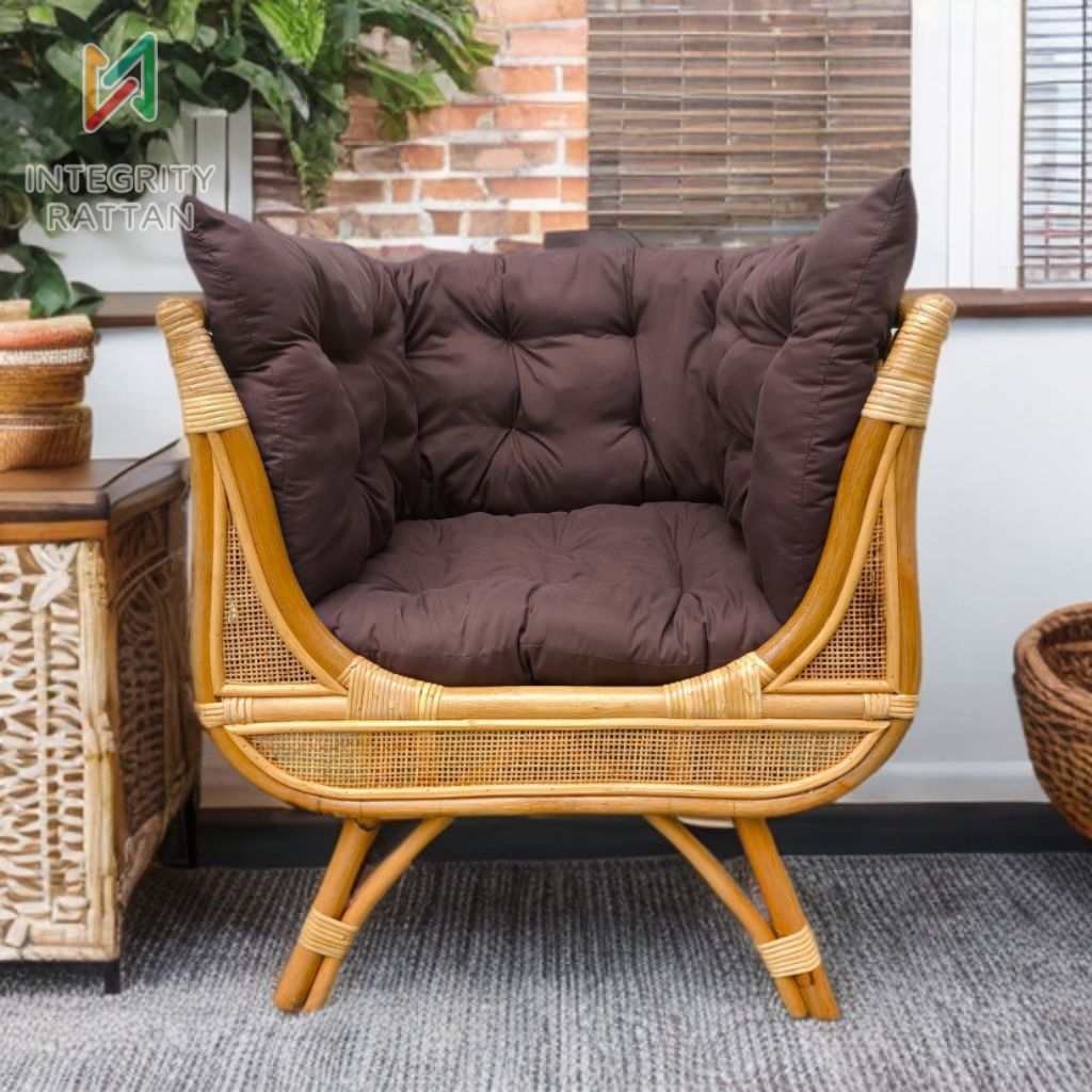 Jual Sofa Bench Sandaran Bianca Rotan Alami Minimalis 1 Seater, 2 ...