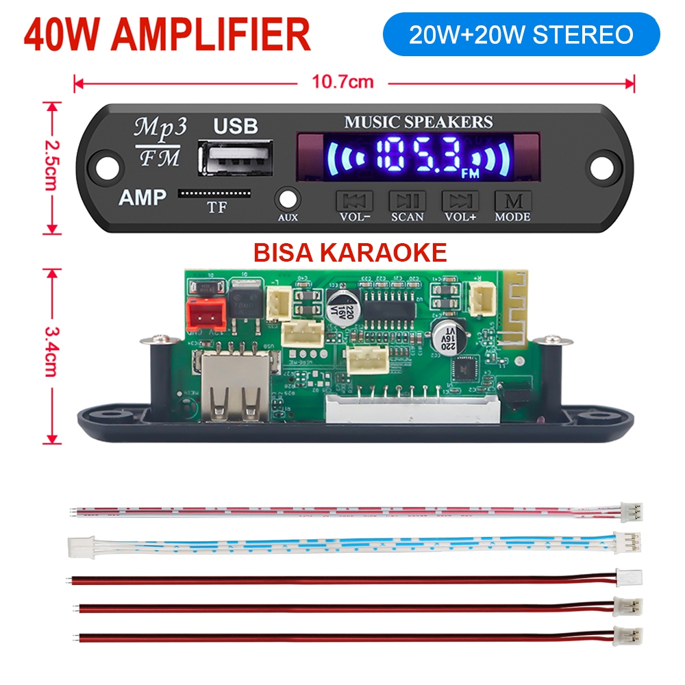 Jual Modul Audio Bluetooth 5.3 VIRE VTF-108BT Support USB TF AUX FM ...