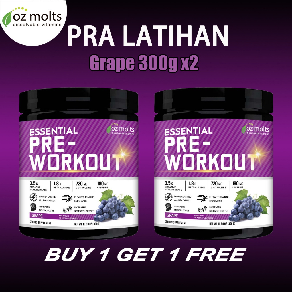 Jual Ozmolts Pre Workout Powder Supplement With Creatine Energy Boost ...