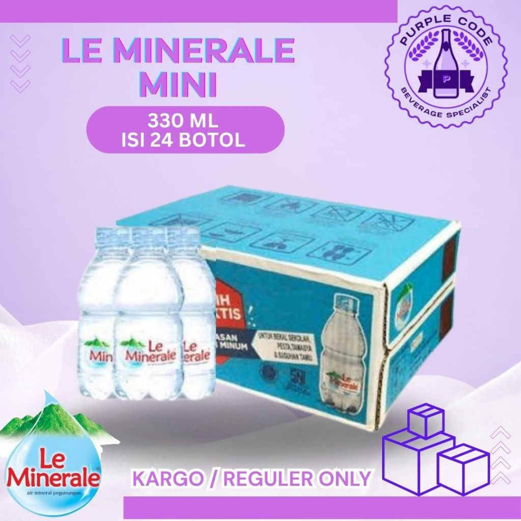 Jual (KARGO / REGULER) Le Minerale mini 330ml DUS Isi 24 Pcs Per Karton ...