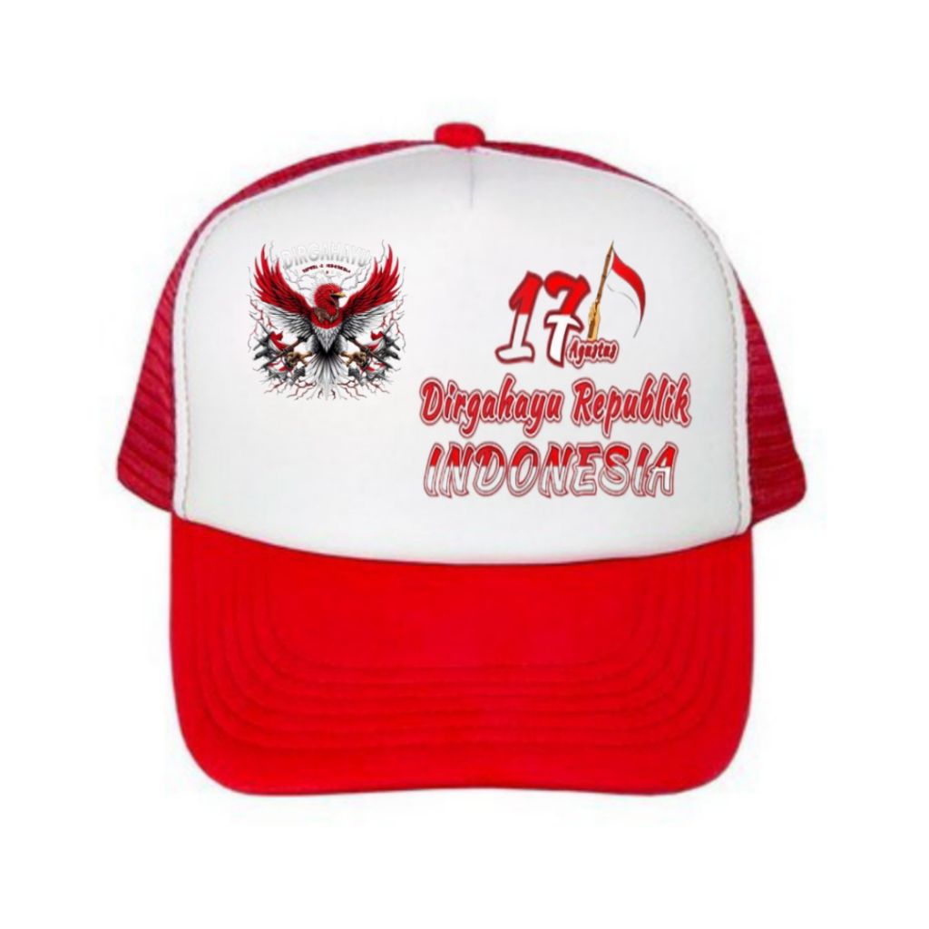 Jual Topi Jala Topi Jaring Topi Trucker Merah Putih Dewasa Anak Cowo ...