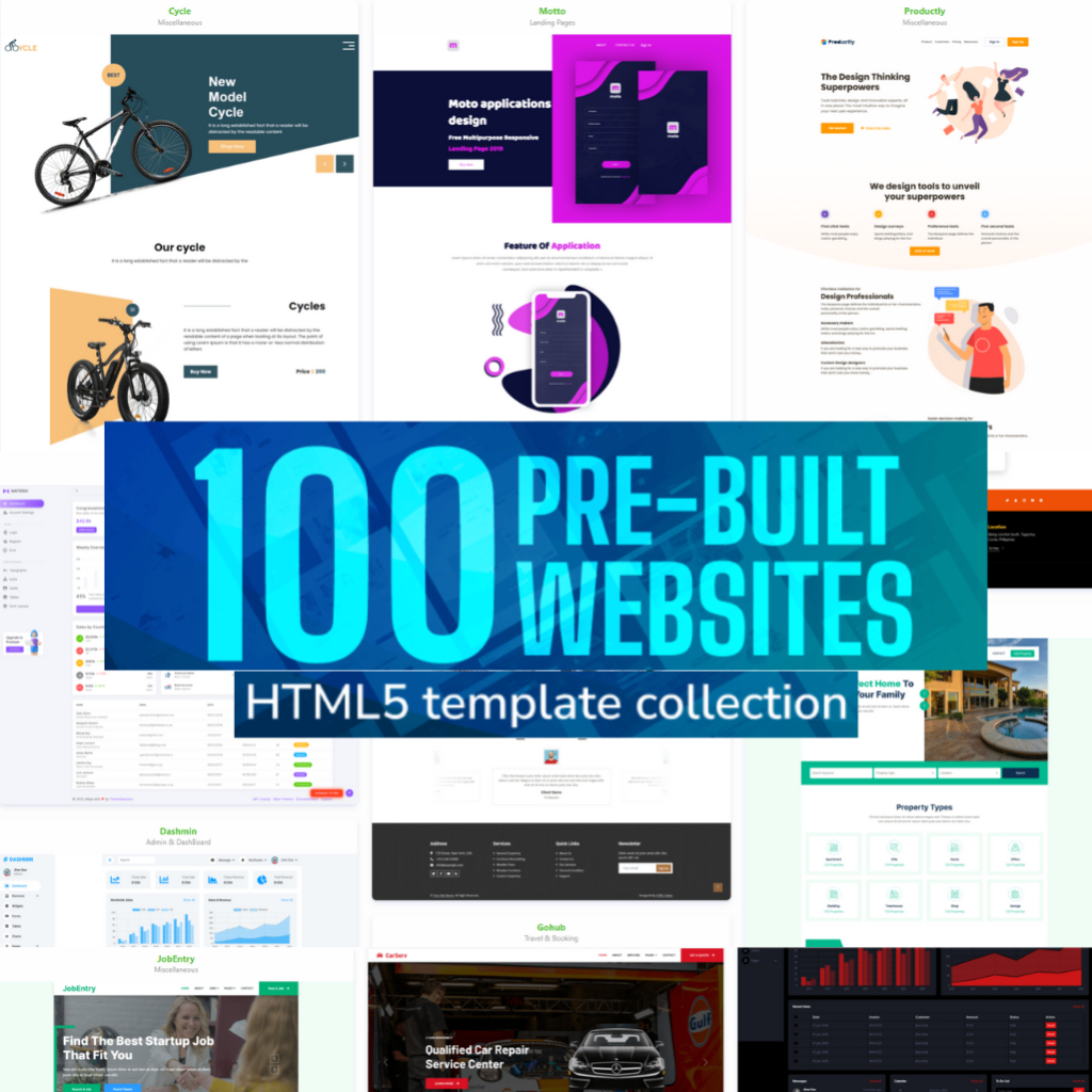 100 Website Template Profesional Responsif - Toko Online, Portfolio, Pendidikan, etc