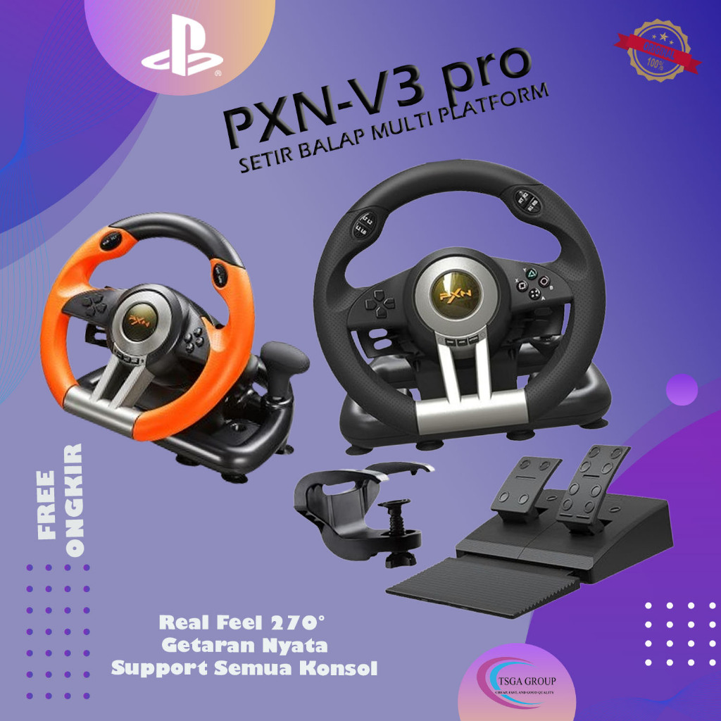 Jual PXN V3 Pro Stir Steer Stiran Game balap race PS3 PS4 PC Xbox One ...