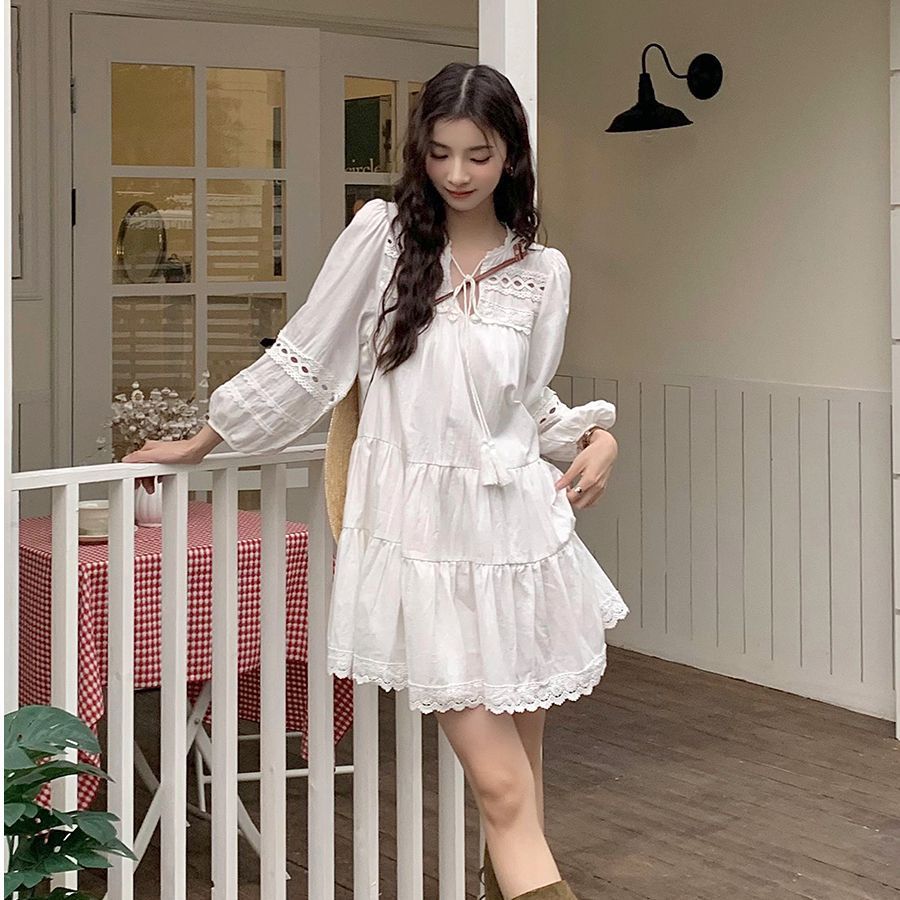 shopee bohemian dress Jual boho Harga Terbaik & Termurah September 2026 puff sleeve FULLPRICESITEWIDE Blue Western Dress - Color:Lilac