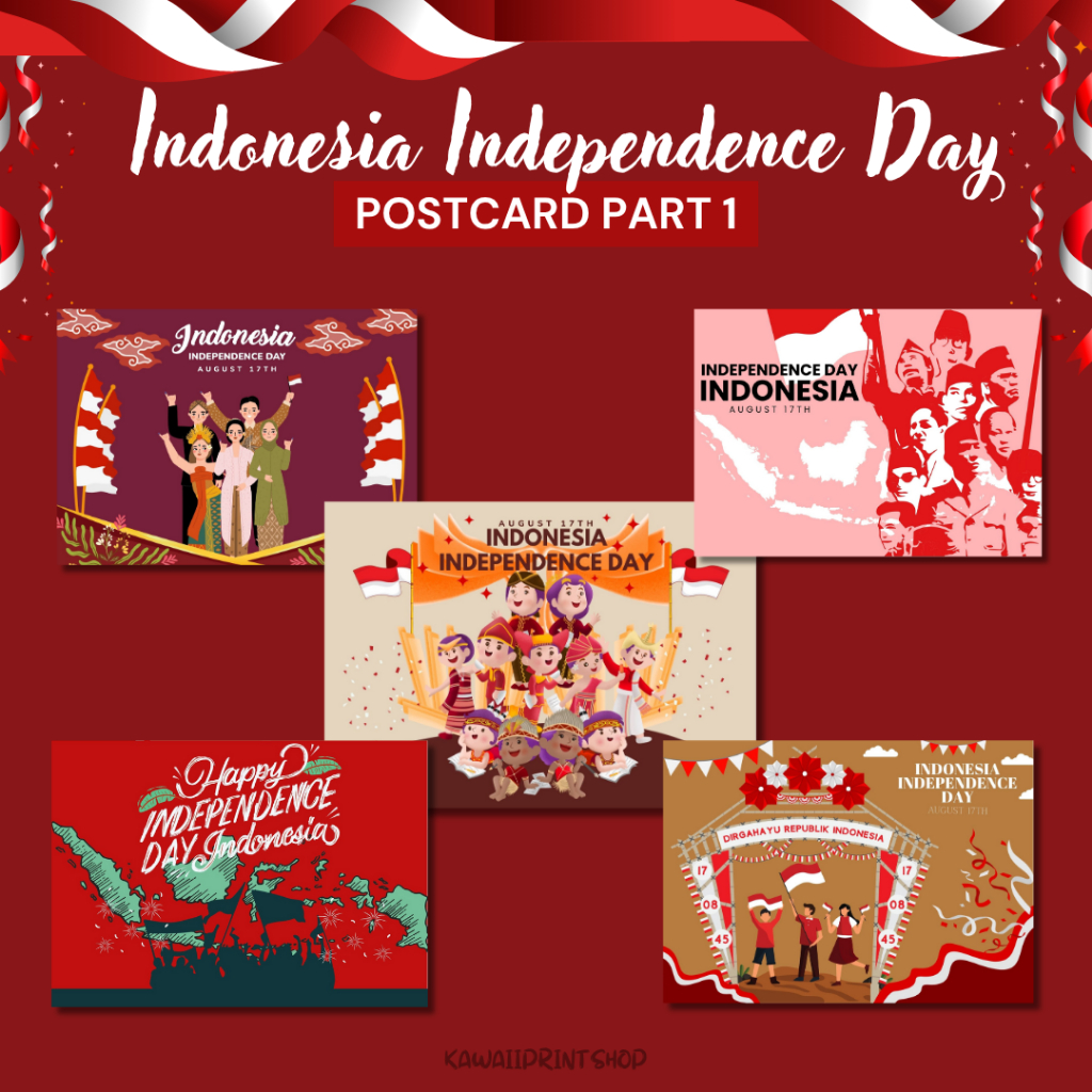 Jual Kartu Pos Kemerdekaan 17 Agustus 1945/ Indonesian Independence Day ...