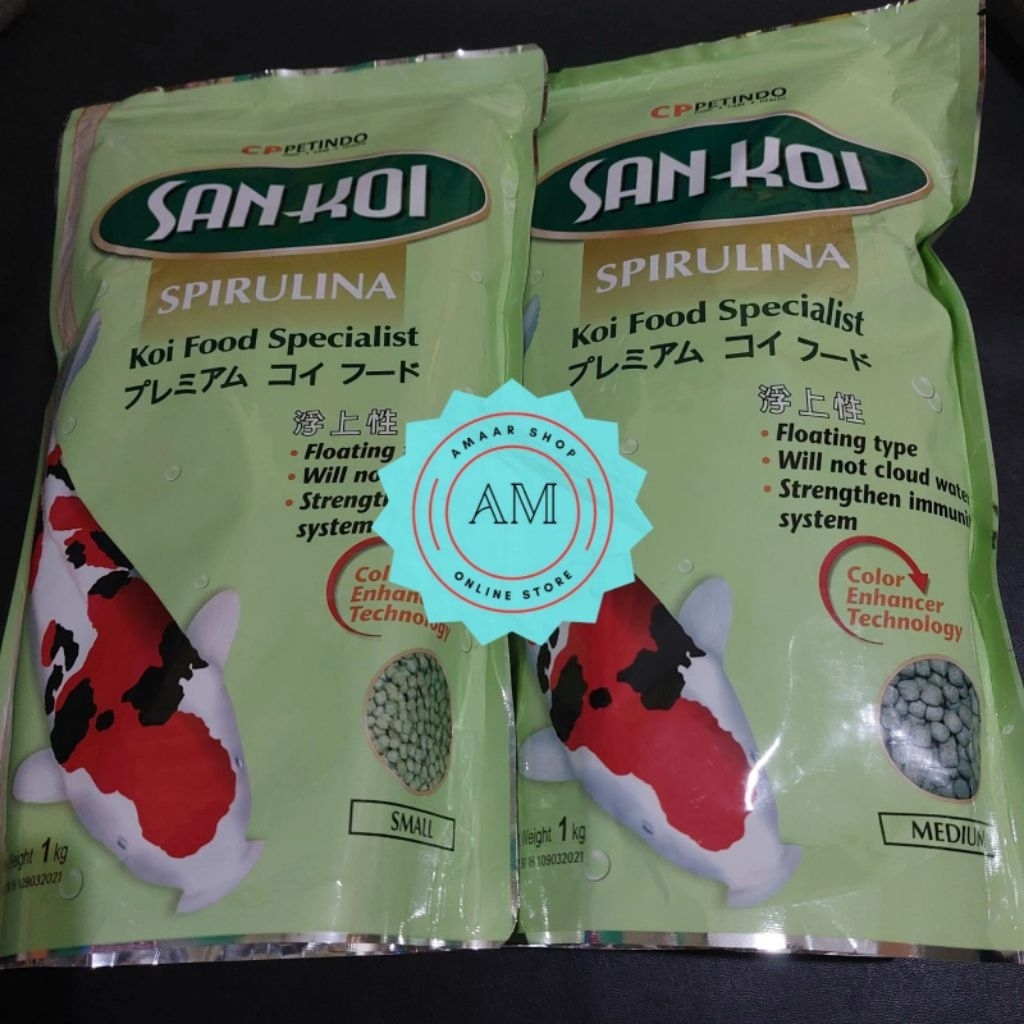Jual SANKOI SPIRULINA 1KG / PELET SAN KOI SPIRULINA FISH FOOD 1 KG ...