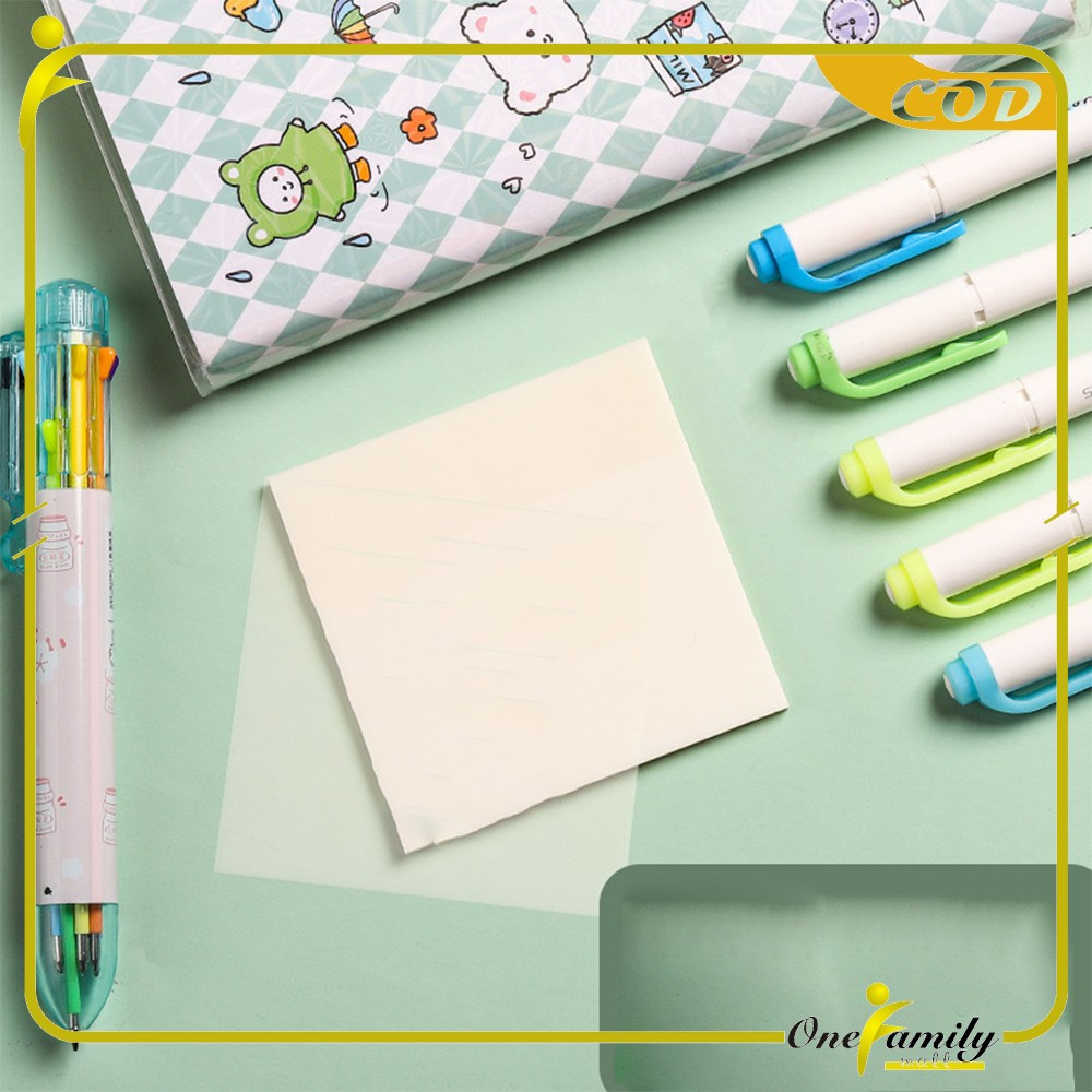 Jual EC ONE-A87 Sticky Note Transparan Isi 50 Lembar Uk 51X76 ...