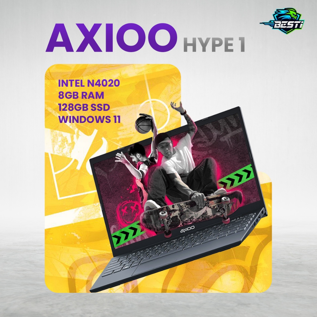 Jual Laptop Axioo Hype Intel N4020 8GB RAM 128GB SSD Windows 11