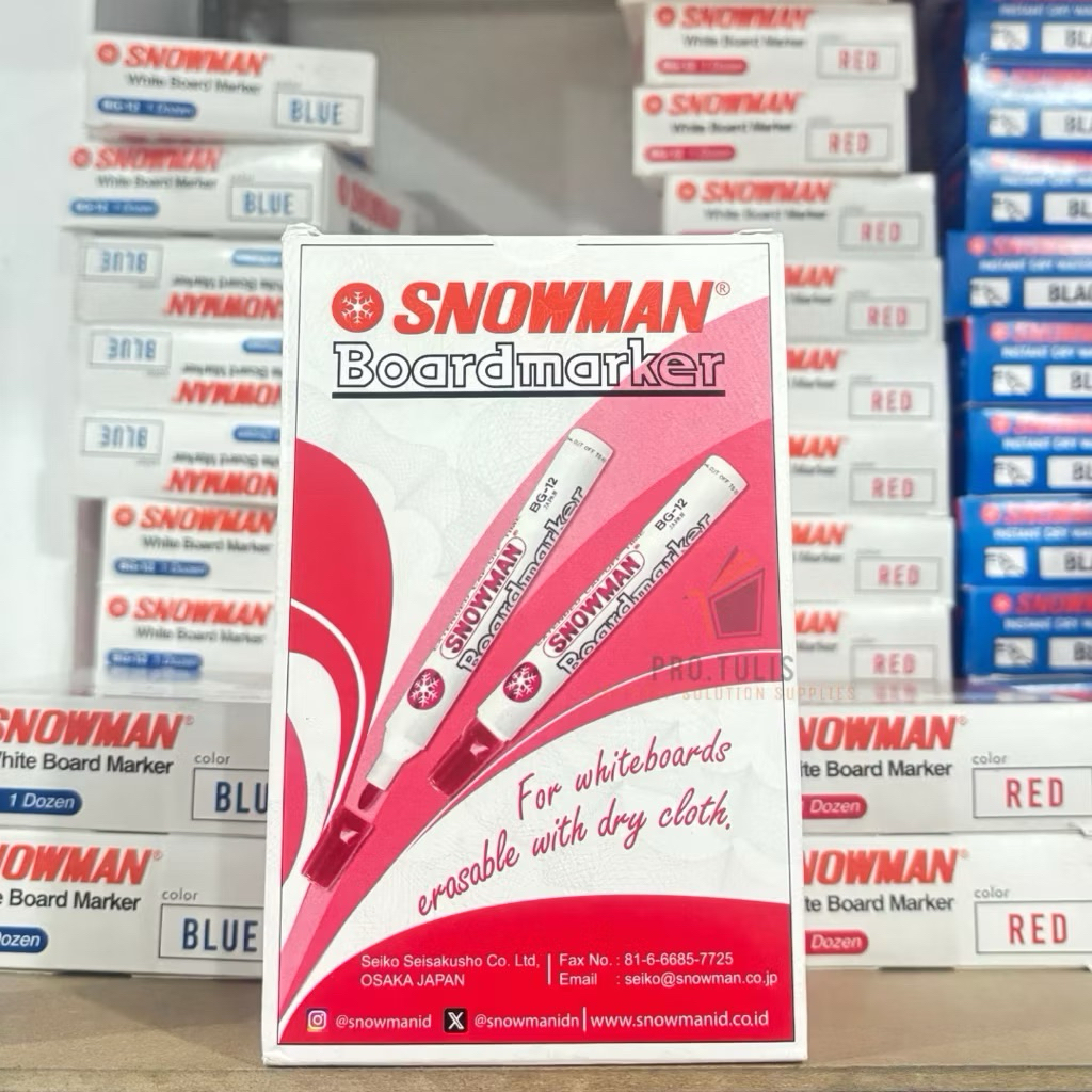 Jual (1 Pcs) Ready COD!! Spidol Snowman WHITE BOARD Spidol Papan Tulis ...