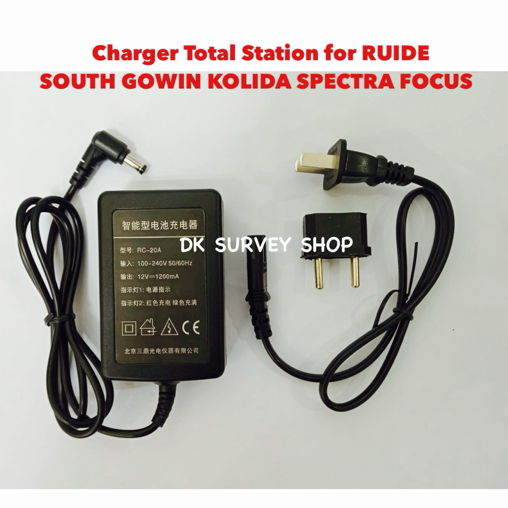 Jual Charger Battery Total Station RUIDE RTS / SOUTH / BATERAI TS RUIDE ...