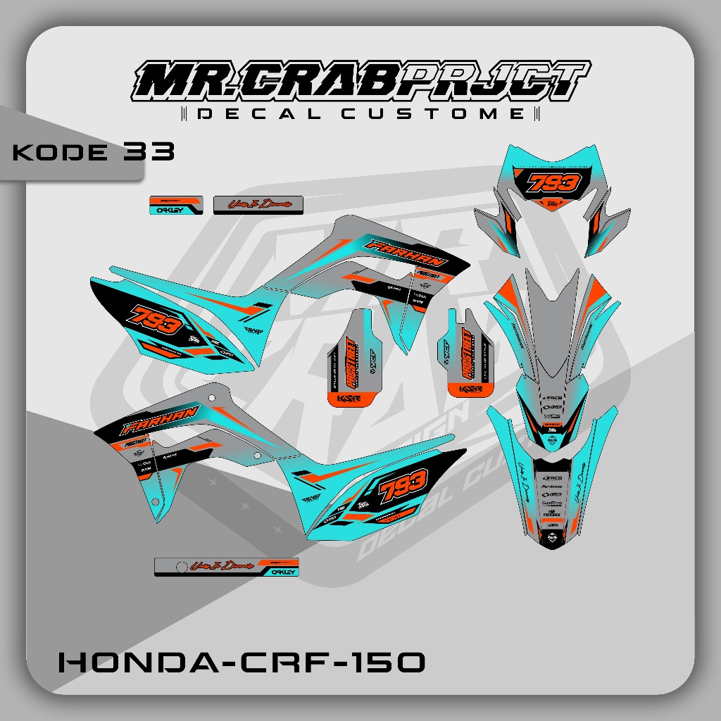 Jual 33 DECAL STICKER CRF - DECAL CRF PREMIUM FULL BODY CUSTOM | Shopee ...