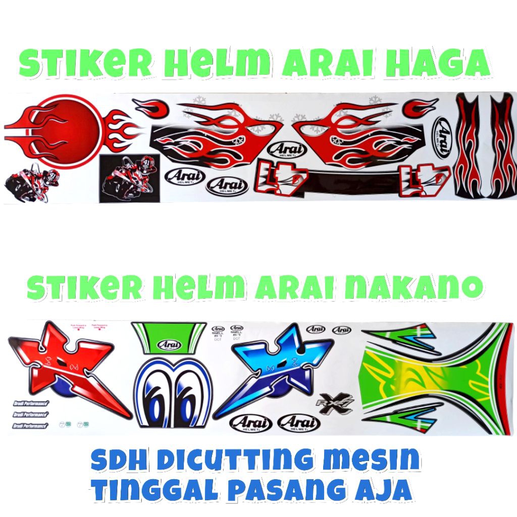 Jual sticker helm Haga/nakano shuriken bahan maxdecal premium (bukan ...