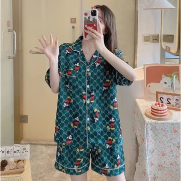 TUTA PIYAMA 009 Baju Tidur Wanita Dewasa Model Kemeja Bahan Satin High Quality Sleepwear