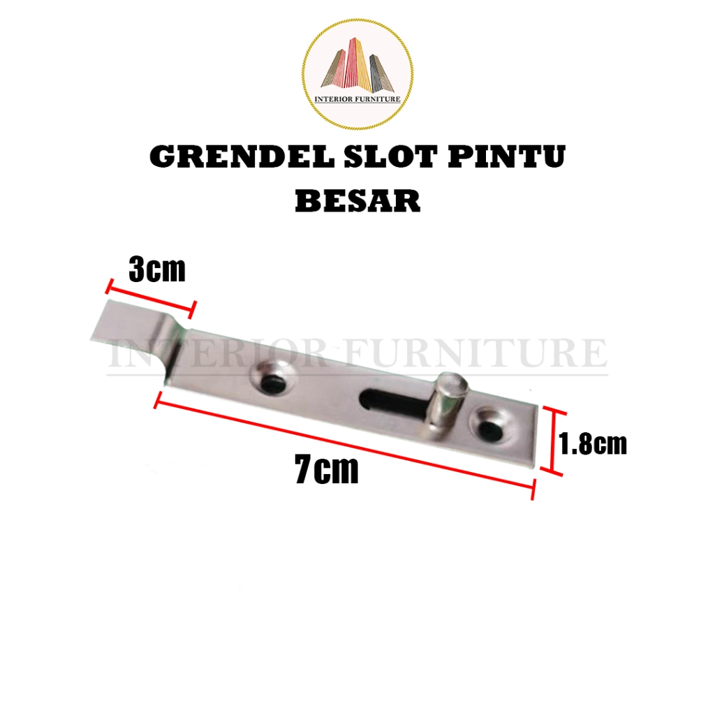 Jual HK Grendel Besar Grendel Besi Slot Pintu /Grendel Bengkok 3 Inch ...