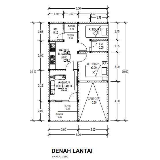 Jual Jasa Desain Layout / Gambar Denah Rumah ,RUKO dan KOS-KOS an 2D ...