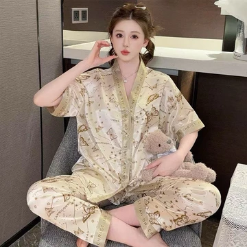 Baju Tidur Piyama Satin Import Wanita Saten Premium Nyaman