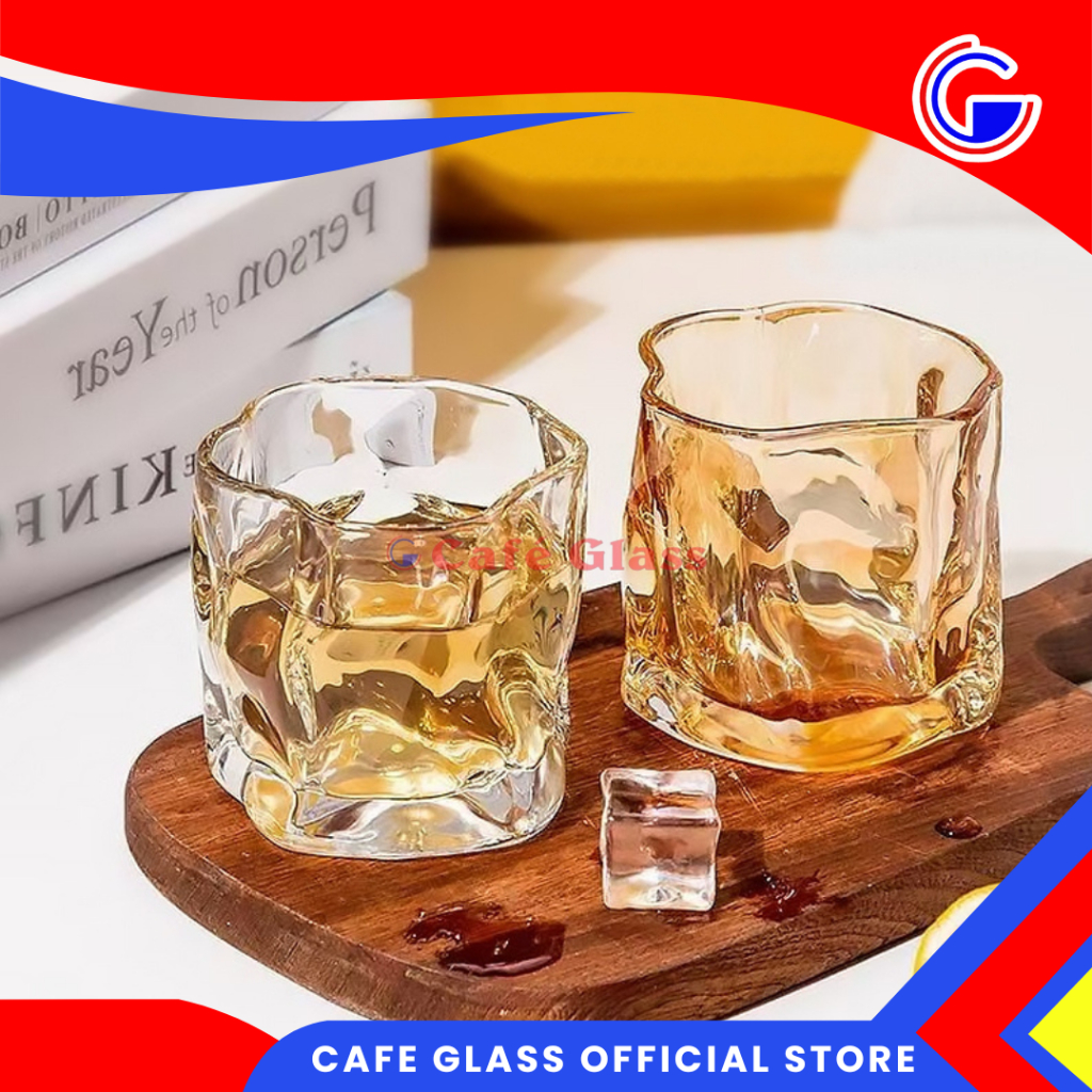Gelas Minum Whiskey 190Ml Isi 6 Pcs  I Gelas Souvenir Murah I Gelas Twisted Crystal I Sk 008H