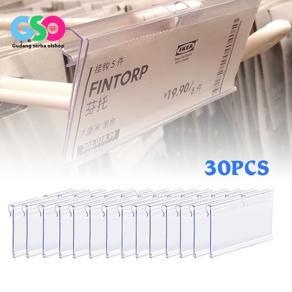 Jual 30pcs Label Harga Mika Price Tag Holder 60×42mm Holder Label Harga ...