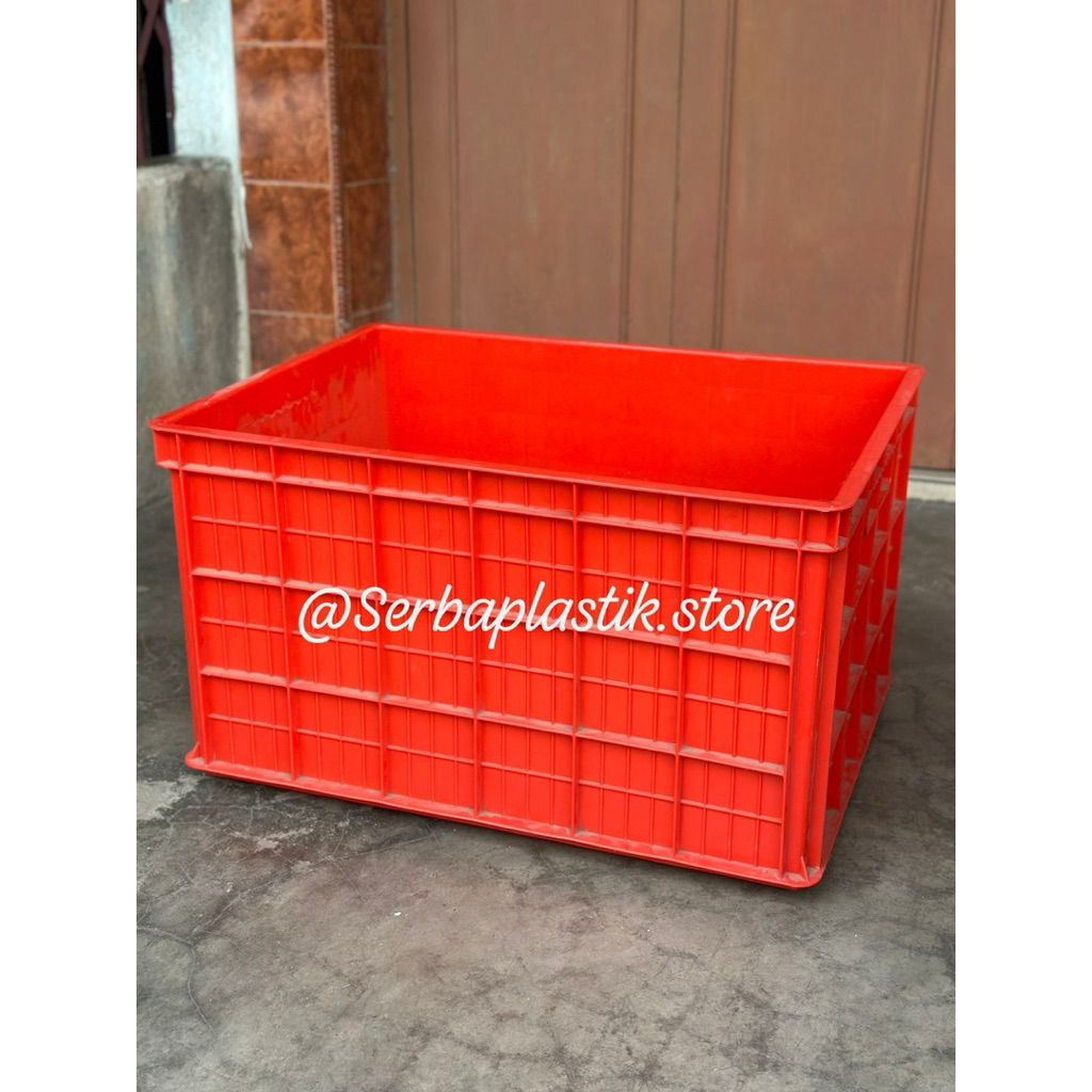 Jual kontainer keranjang JUMBO krat pabrik roda besar plastik warna ...