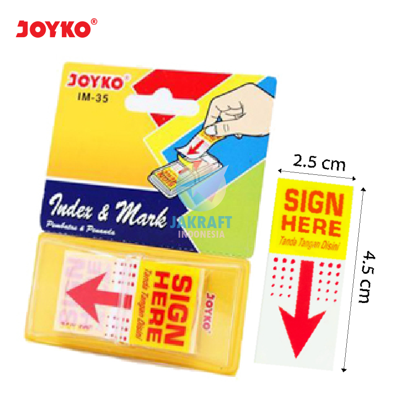 Jual (50 Pcs) Memo Tempel SIGN HERE JOYKO Index & Mark IM-35 Panah ...