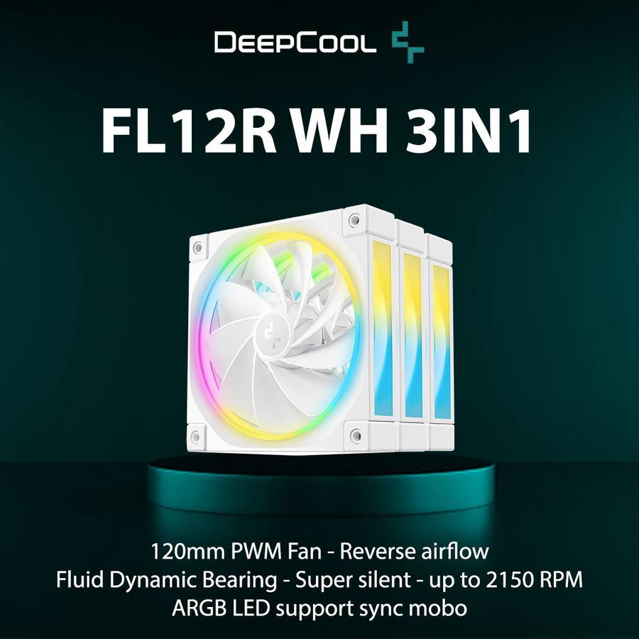 Jual Deepcool FL12R 3in1 White ARGB Reverse 12cm 120mm Fan Casing Case ...