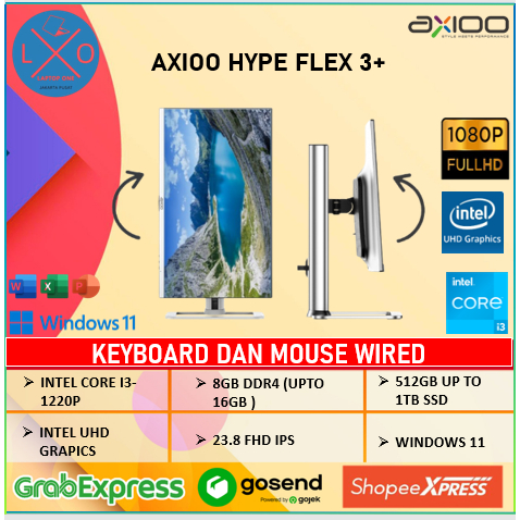 Jual PC AIO AXIOO HYPE FLEX 3+ Intel i3-1220P 16GB 512GBSSD Windows 11 ...