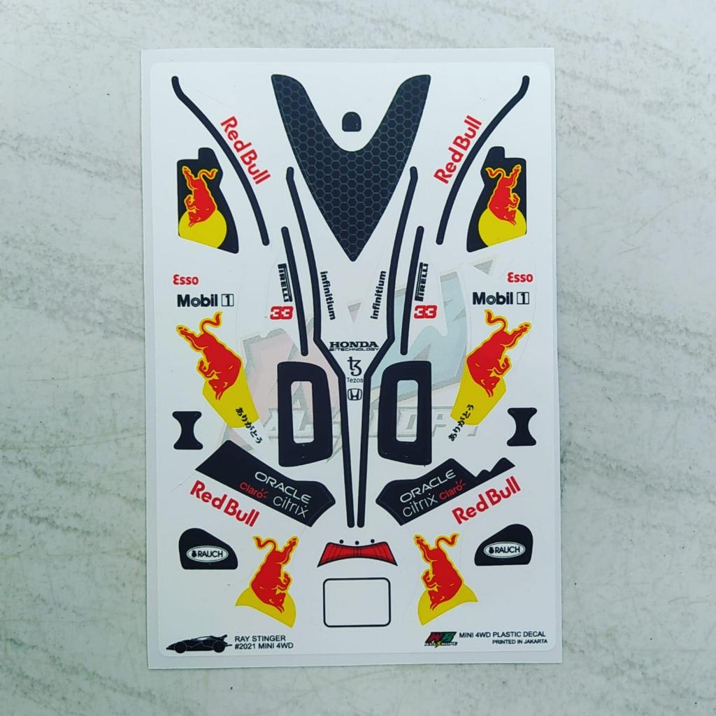 Jual Stiker Ray Stinger - Red Bull - Body Putih - Vinnyl Lam. Doft ...