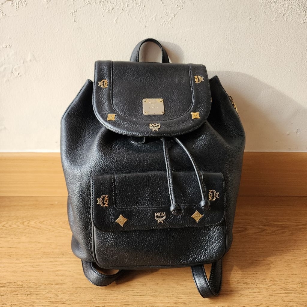Jual Ransel MCM Vintage Leather Original Preloved | Shopee Indonesia
