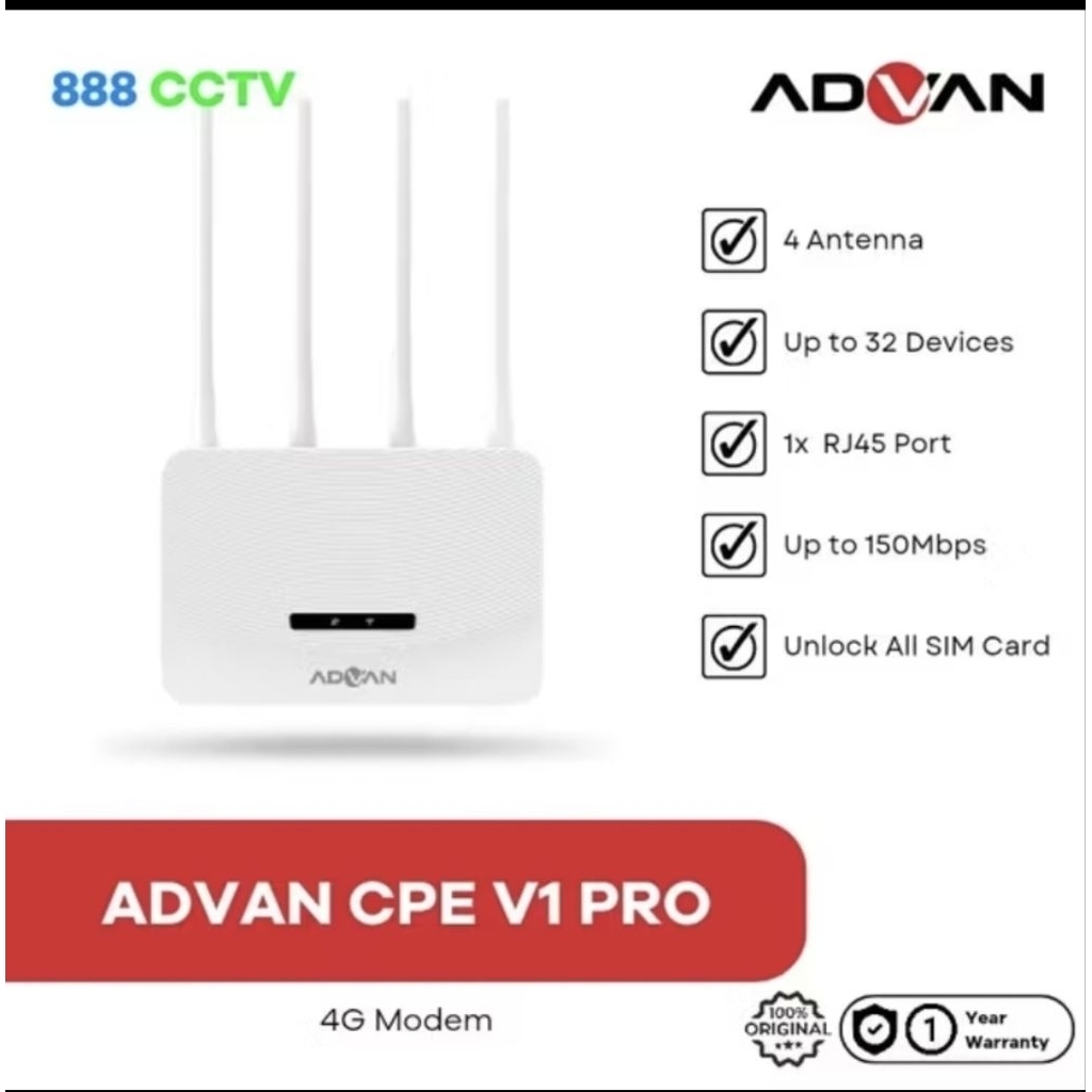 Jual ADVAN CPE V1 Pro Modem + Wifi + Router + 4G LTE unlock all ...