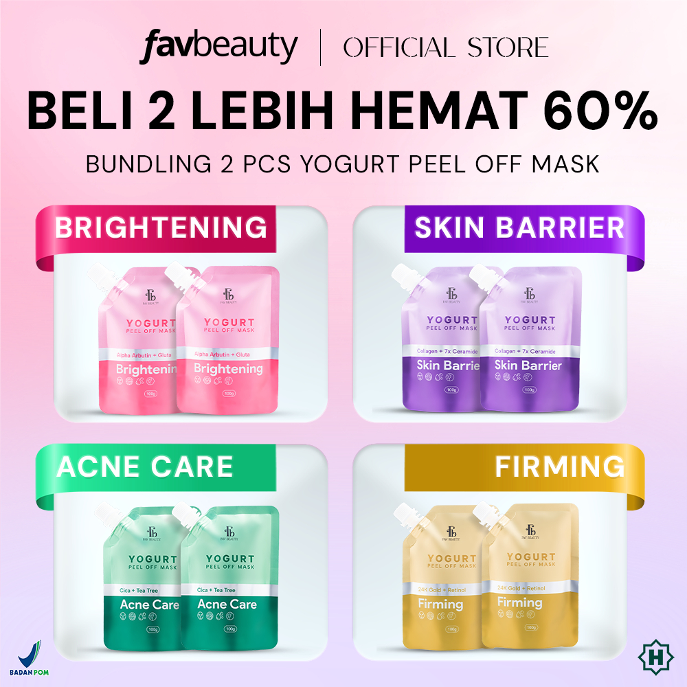 Jual [BELI 2 LEBIH HEMAT] FAV Beauty Yogurt Peel Off Mask Brightening