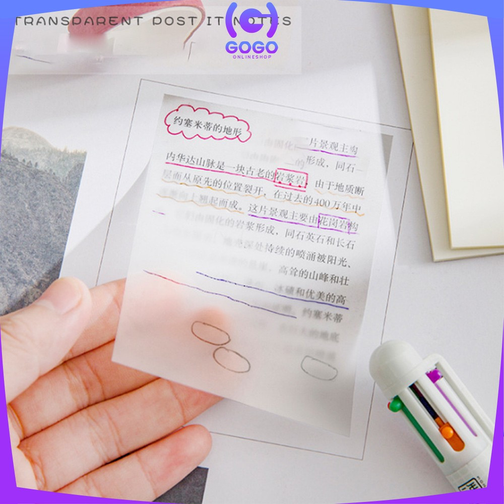 Jual EC GOGO-A87 Sticky Note Transparan Uk 76X76 Isi 50 Lembar ...