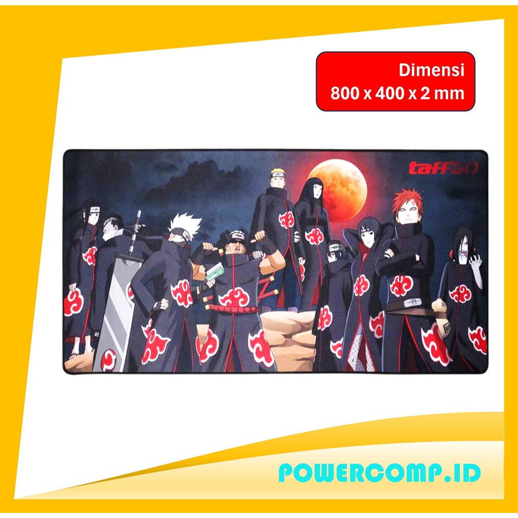 Jual TaffGO Alas Mouse & Keyboard Akatsuki Naruto - Desk Mat Gaming ...