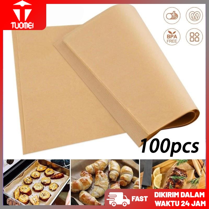 Jual 100pcs reusable Kertas Roti Baking Paper Mat Oven Tahan Panas ...