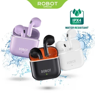 Robot TWS Wireless Earphone Airbuds New T50S Original BT 6.0 True Wireless Headset Bluetooth Earbuds IPX4 WaterProof - Garansi 1 Tahun