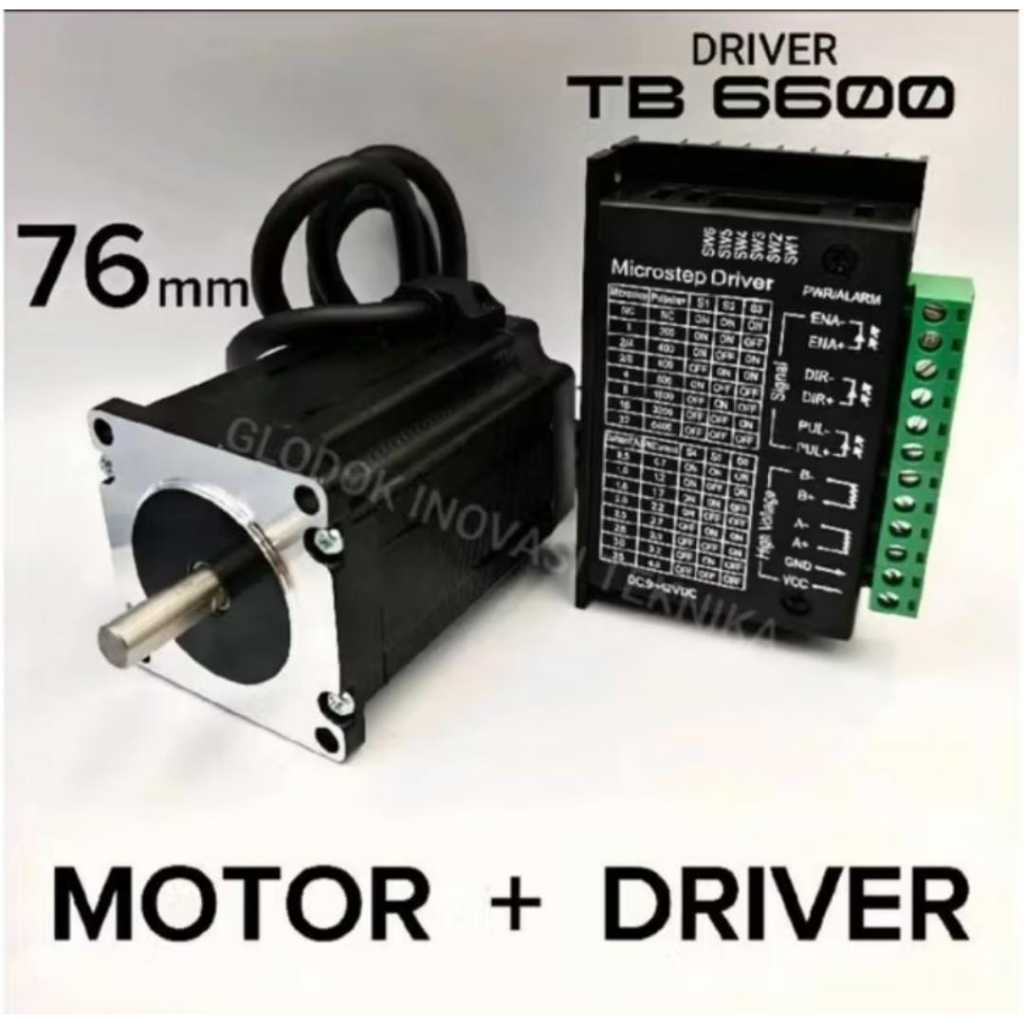 Jual Motor stepper 57 steper NEMA 23 + Driver TB6600 NEMA23 CNC Router ...