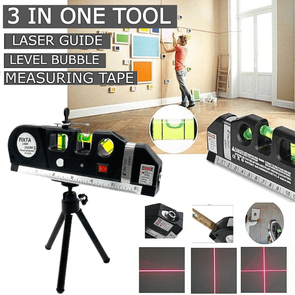 Jual LEVELPRO3 Penggaris Laser 250cm + Tripod Untuk Pengekur Kemiringan ...
