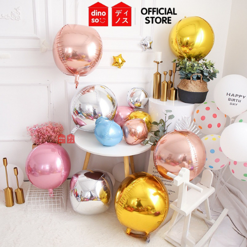 Jual DINOSO Balon Foil 4D Bulat Orbz Jumbo 22 inch Glossy Matte Bentuk ...