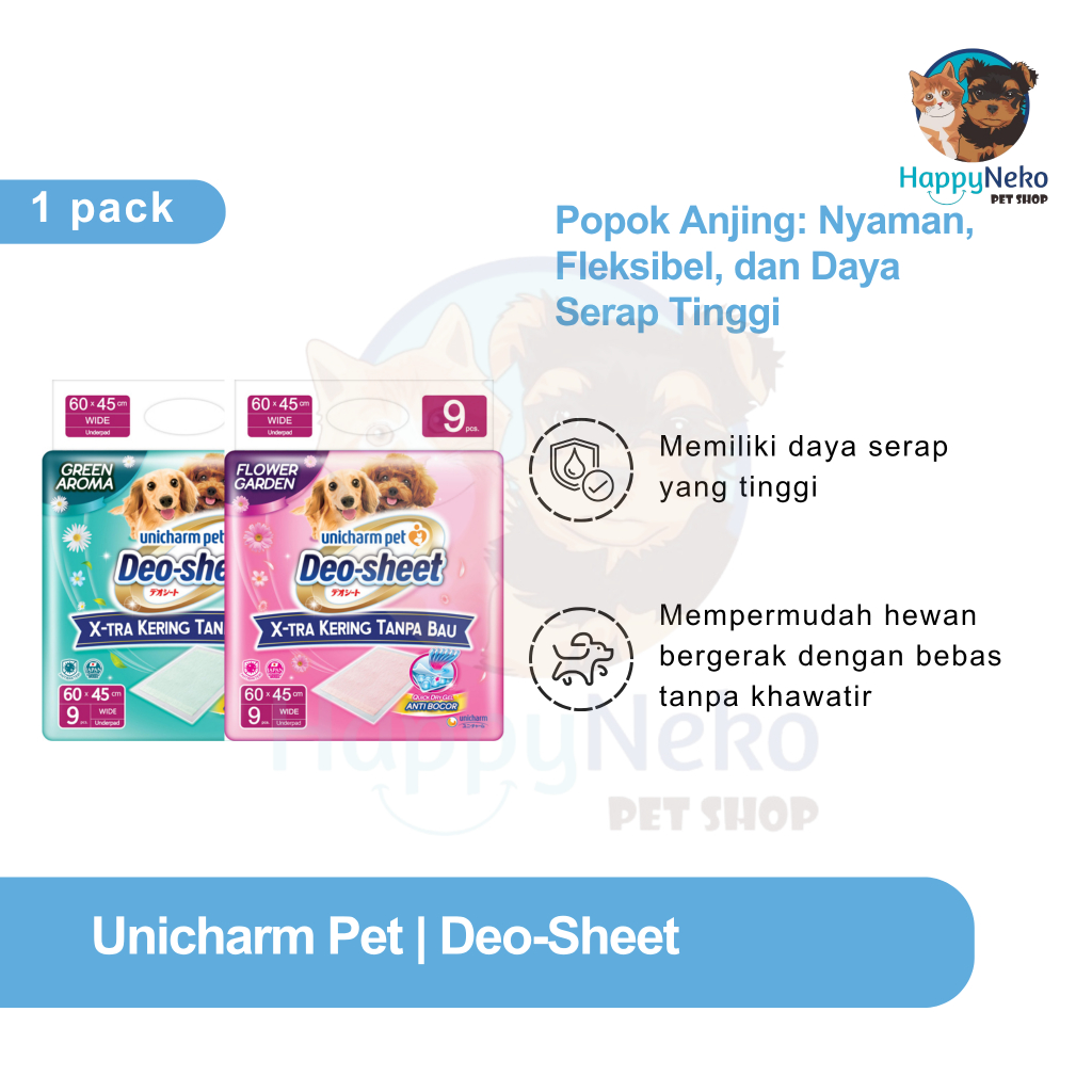 Jual Unicharm - Deo-Sheet Wide Isi 9 pcs Alas Pipis Anjing | Shopee ...