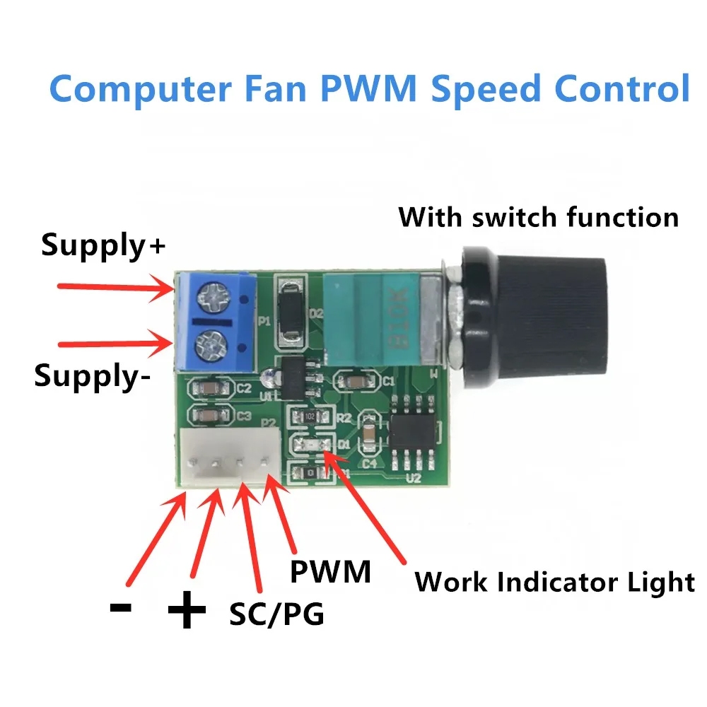 Jual Modul PWM Fan 4pin 12V Pengatur Kecepatan RPM Kipas Cpu Komputer ...