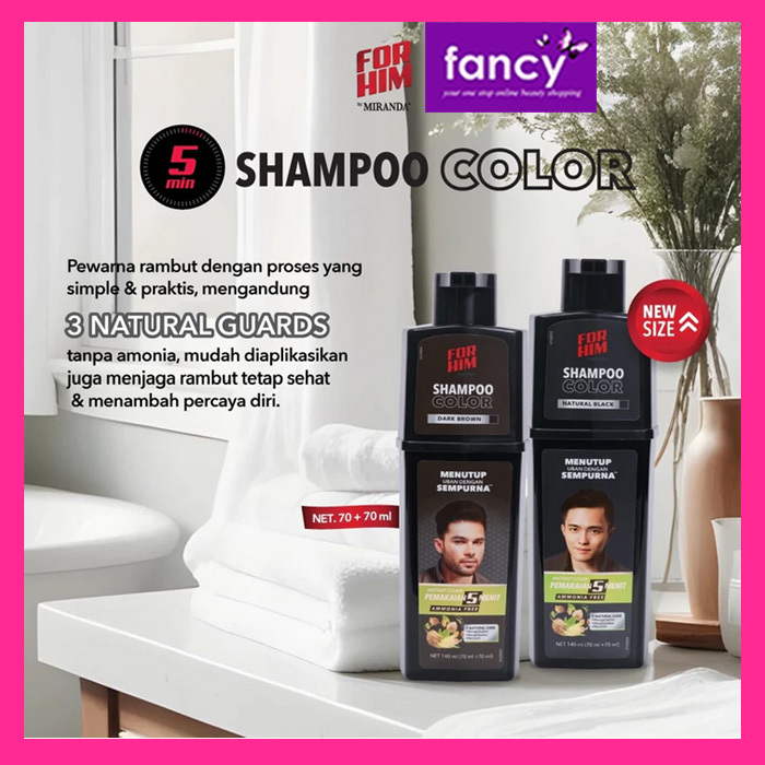 Jual MIRANDA For Him Shampoo Color Pewarna Rambut Botol 140ml | Natural ...