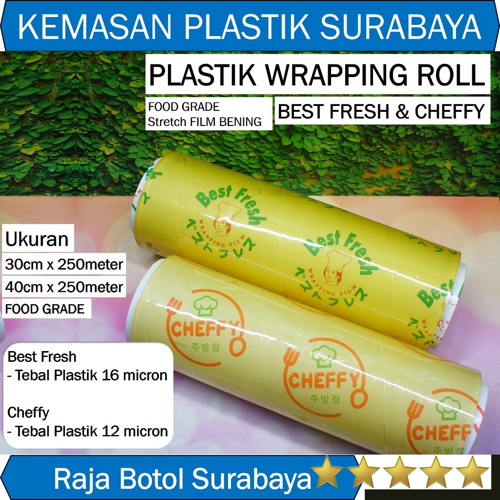 Jual Cheffy Best Fresh Plastik Wrapping Roll Lebar 30cm 40cm panjang ...