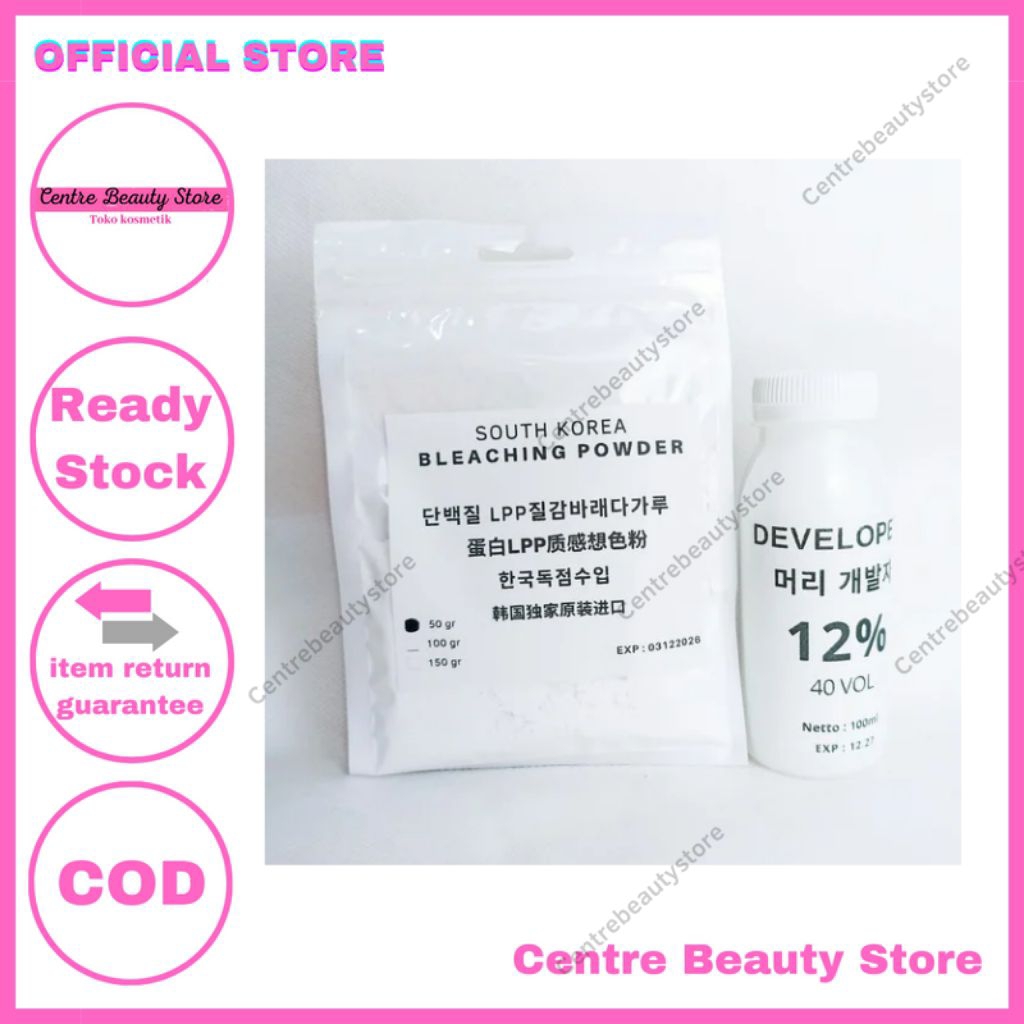 Jual Bleaching Rambut Korean Bleach Powder LPP 50gr | Shopee Indonesia