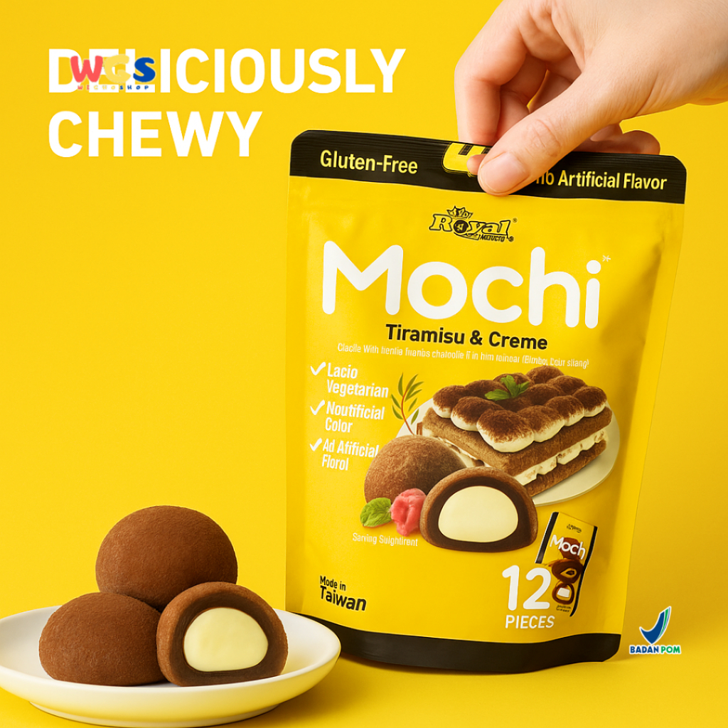 Jual Royal Family Mochi Tiramisu & Creme 12 pcs (180g) - Mochi Lacto ...