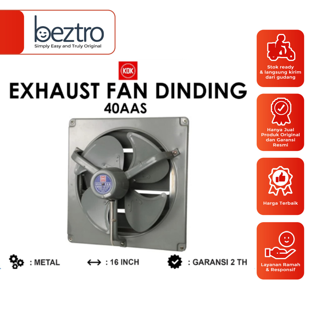 Jual KDK Wall Exhaust Fan 16 inch 40AAS Kipas Angin Hisap Dinding 40 ...