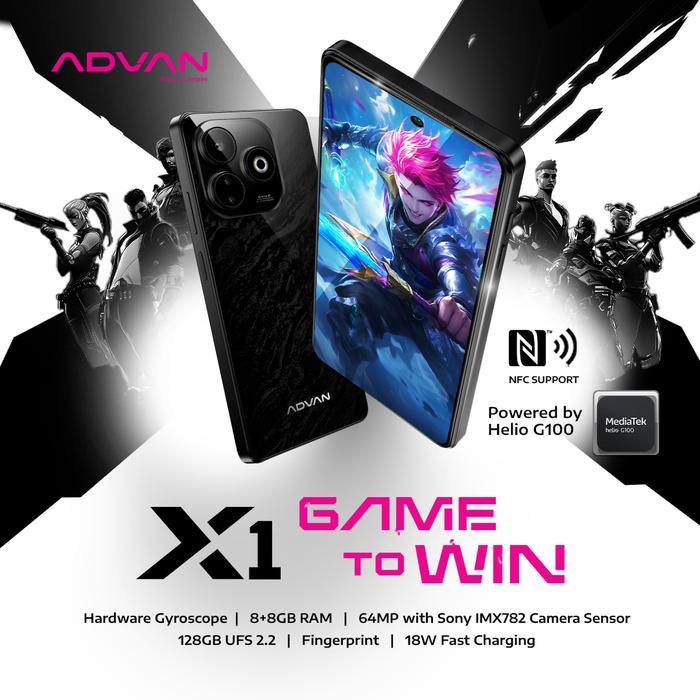 Jual ADVAN X1 Mediatek Helio G100 8GB+8GB/128GB High Refresh Rate 120Hz ...