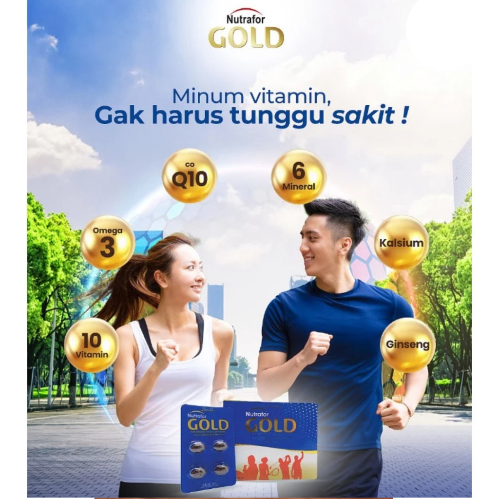 Jual Nutrafor Gold 1 Blister/Strip 4 Kapsul Suplemen Multivitamin ...
