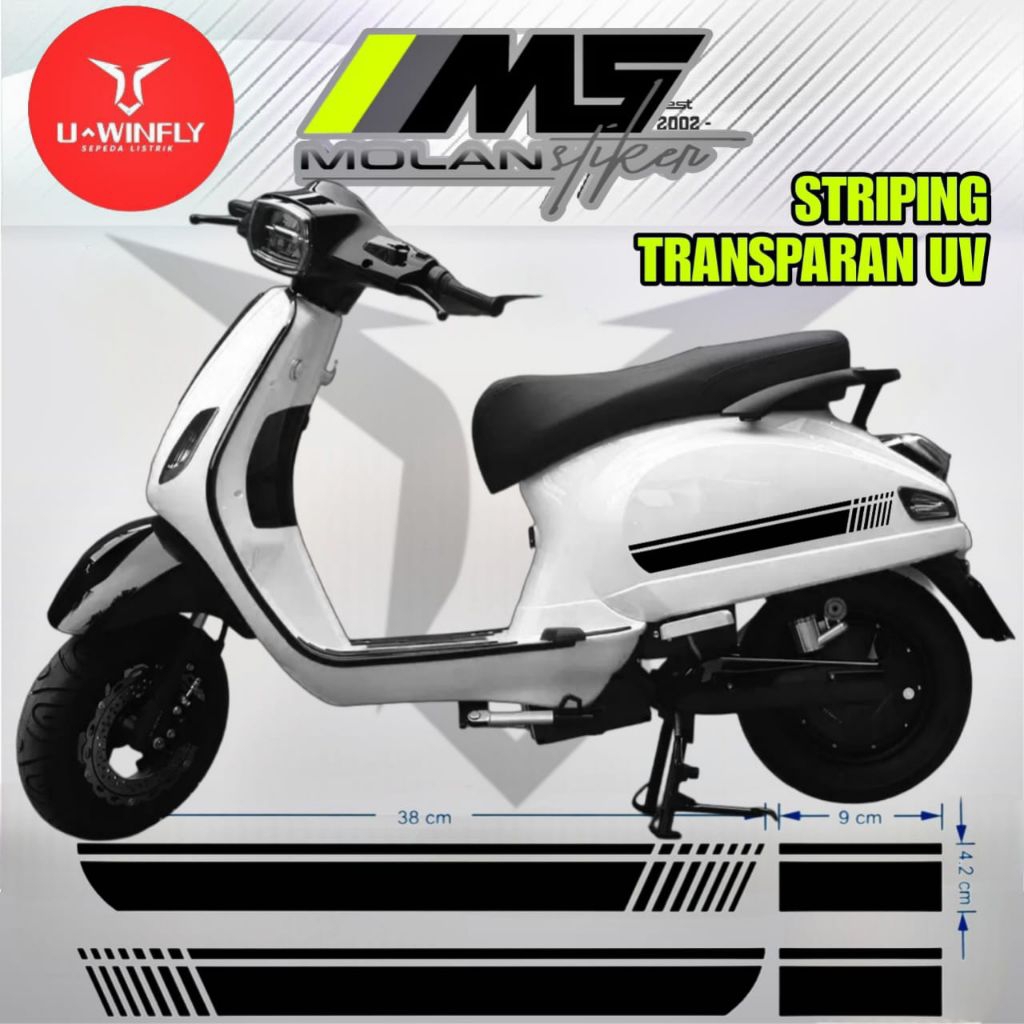 Jual Decal Sticker Striping Variasi Transparan Uv Sepeda Motor Listrik ...