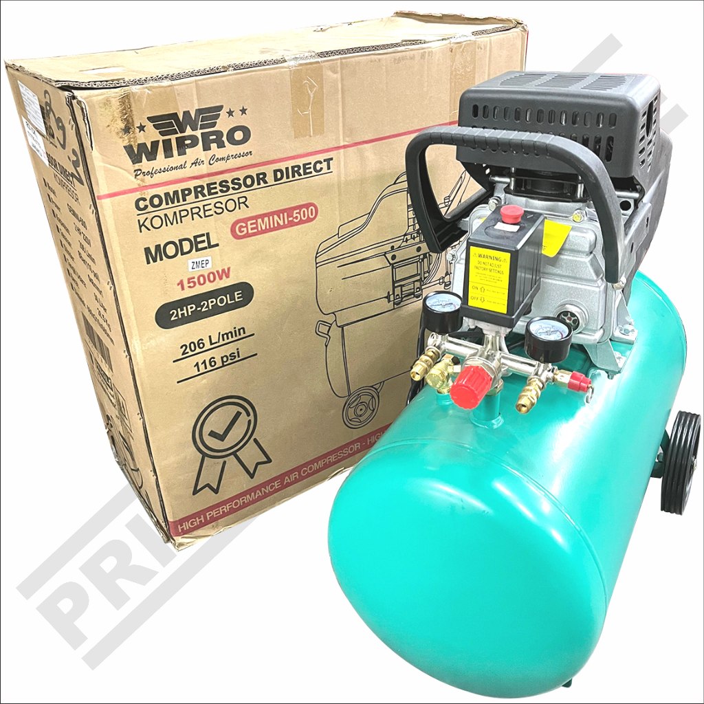 Jual Kompresor Angin Udara 50L WIPRO GEMINI 500 2Hp LISTRIK / Air ...